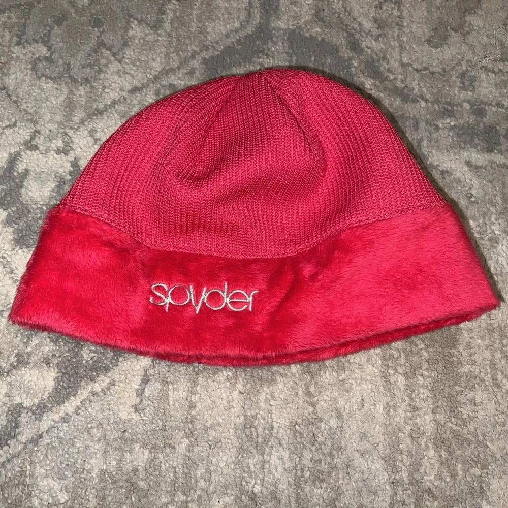 Spyder Womens Fleece Beanie Winter Hat Medium/Large Pink